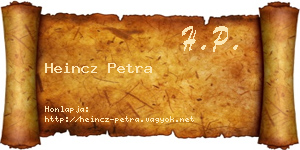 Heincz Petra névjegykártya