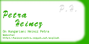 petra heincz business card